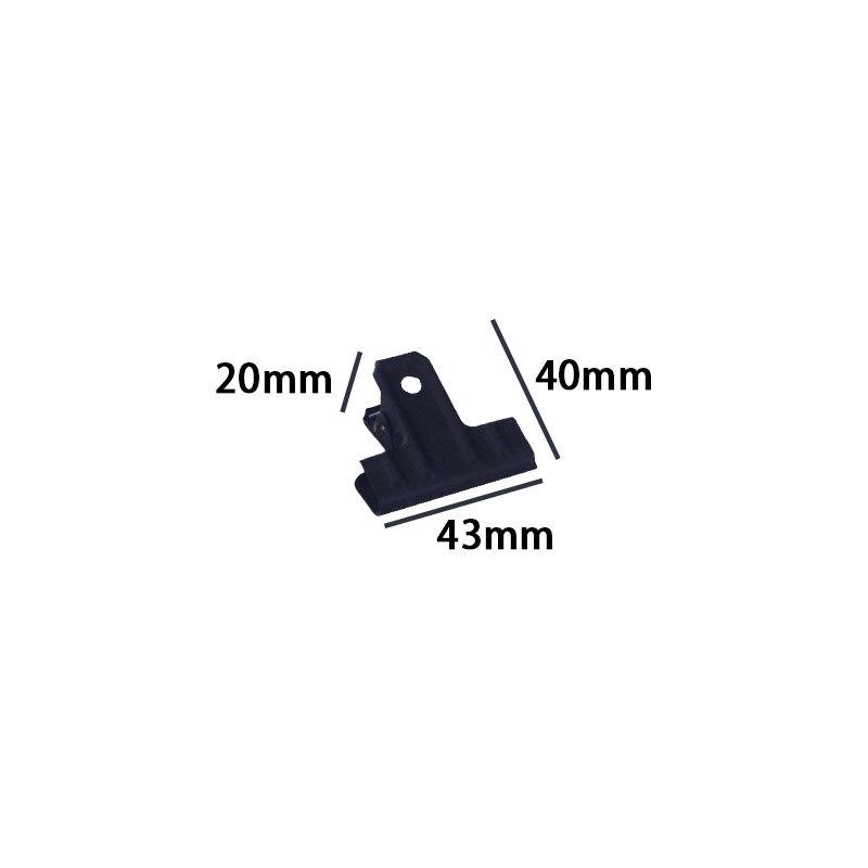 

Black Metal Long Tail Clips - 43mm to 120mm 43mm*40mm*20mm чёрный