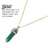 Women Necklace Pendant Faux Crystal Stone Decorative Metal Chain Jewelry Accessories