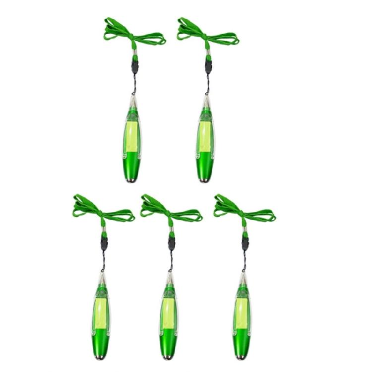 

5 Piece Study Companion Pen Featuring Sticky Note Built in LED Light and Hanging Rope for School or Work Productivity