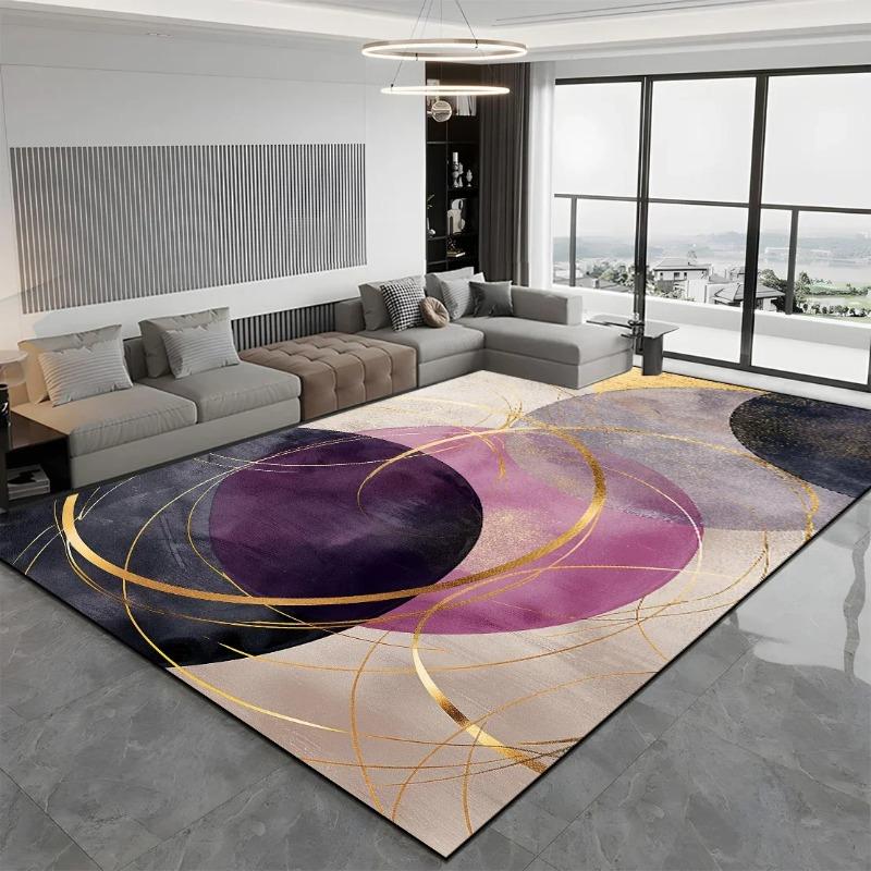 Modern Light Luxury Large Carpets for Living Room Bedroom Velvety Soft Shaggy Rugs Customized Washable Non-Slip Floor Mat