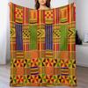 Kente Africa Design Throw Blanket Cozy Sofa Blanket for TV Watching Napping