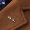Romens Men's Wool Blend Thickened Mid-Length Winter Coat