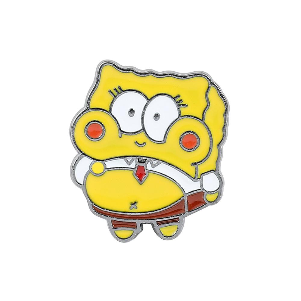 Cute Chubby Enamel Pins Squidward Tentacles & Patrick Star Brooch Badge for Backpack Collar Lapel Fashionable Jewelry Accessory