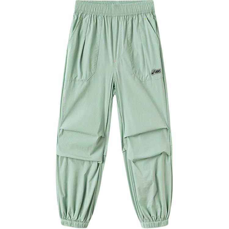 Children Aged 3 7 Years Old Asics Knitted Sweatpants Urban Trendy Green Gray 332251082006-4009 120