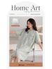 Women's Pure Cotton Loose Mid-Length Nightgown with Bra Pads – Comfortable Anti-Exposure Pajamas for Spring, Suitable for Home or Outdoor Wear.