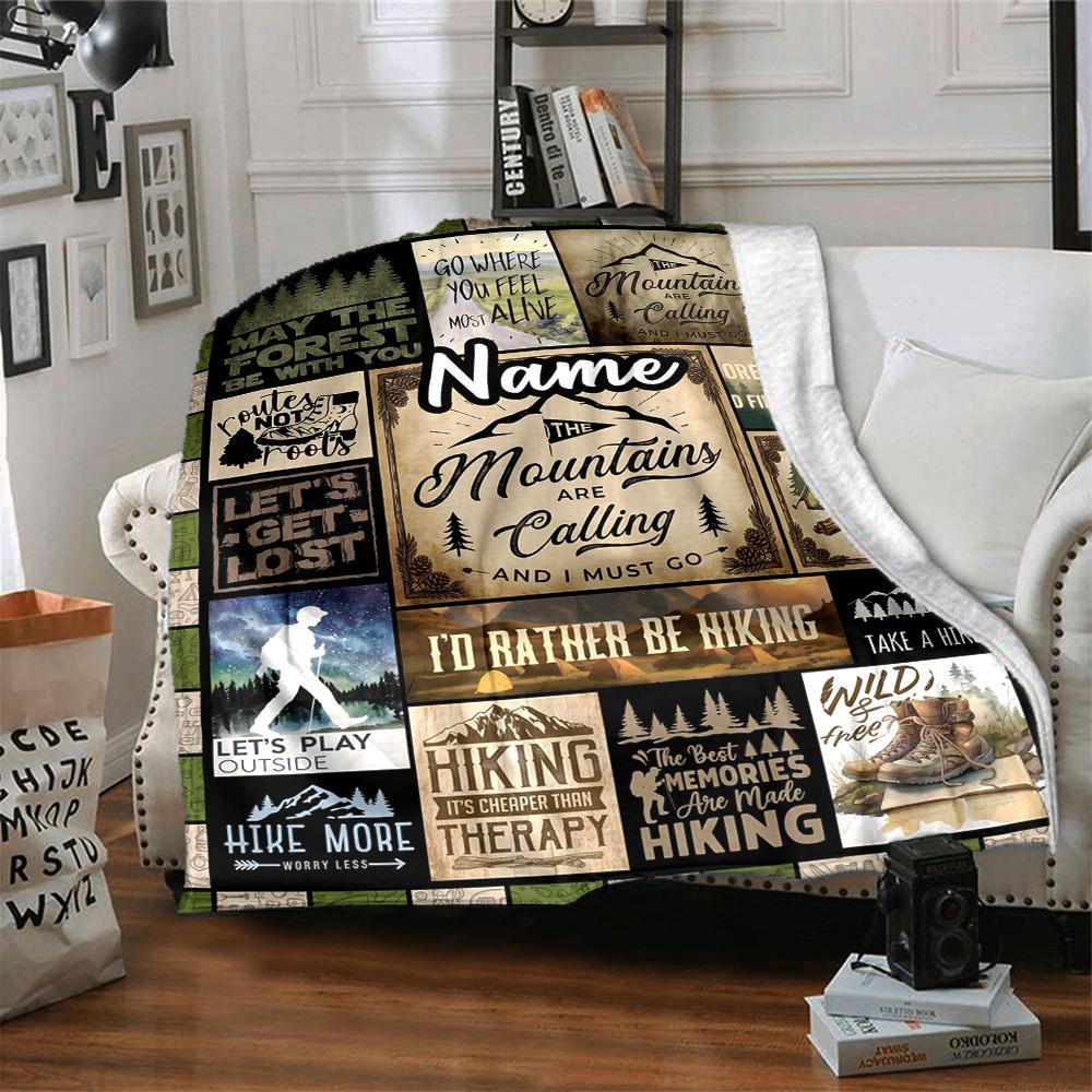 Mountains Calling Customize Your Name Home Blanket S Comfortable Soft Lightweight Allseason Multipurpose Blanket For Picnics Couches Offices Beds