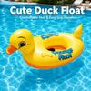 1PC Inflatable Duck Pool Float Seat With Handles PVC Swim Ring for Beach Pool Summer Water Fun