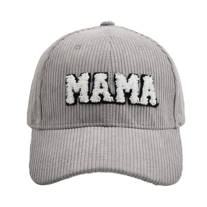 Baseball Hat MAMA Corduroy Baseball Hat Peaked Hat Baseball Sunhat HipHop Hat Parent-child Hat Curved Visor
