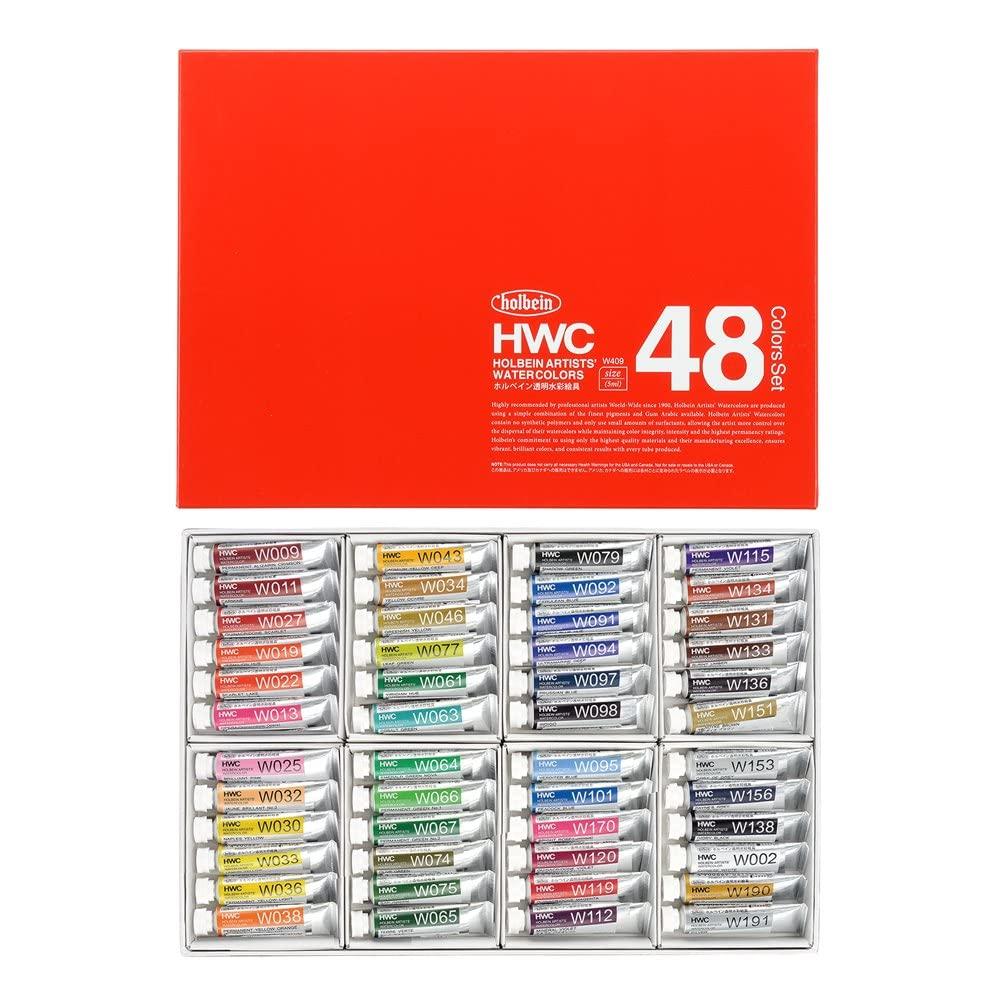 

Прозора акварельна фарба Holbein W409 5 мл, 48 кольорів, набір 3409
