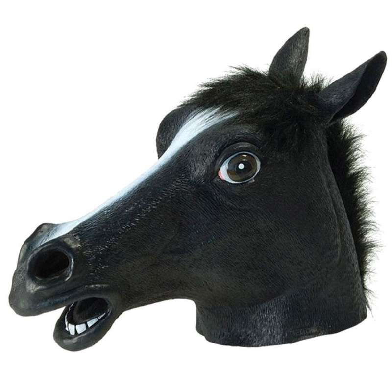 Latex Horse Head Mask Halloween Costume Animal Masks Party Costume Theater Cosplay Prop Gaming Style Dance