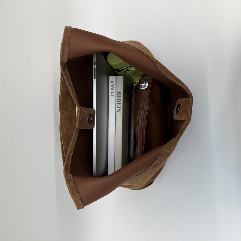 Women's Suede Hobo Bag Soft Shoulder Tote Handbag Casual Everyday Large Capacity Fashion Crossbody Bag