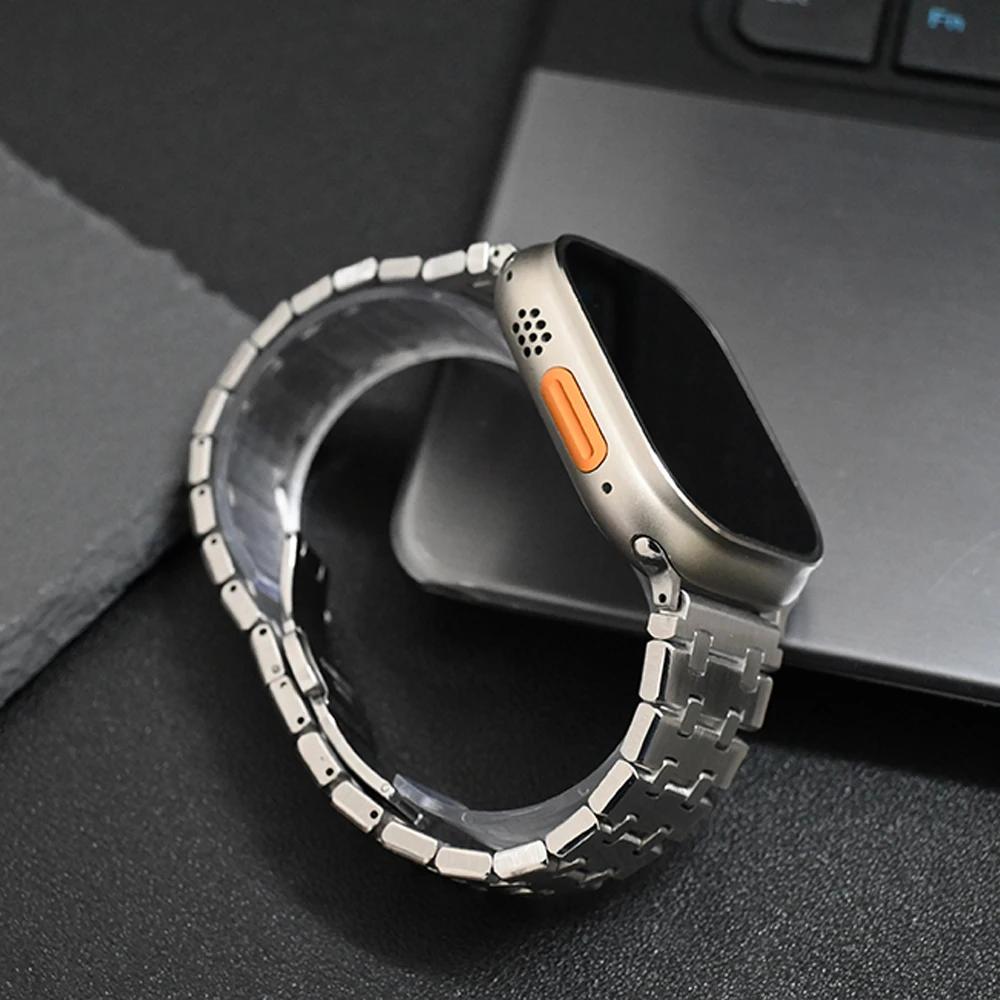 Stainless Steel Band for Apple Watch Ultra 49mm Strap for Iwatch 10 46mm 42mm 9 8 7 45mm 41mm Series 6 5 Se 44 40mm Accessories