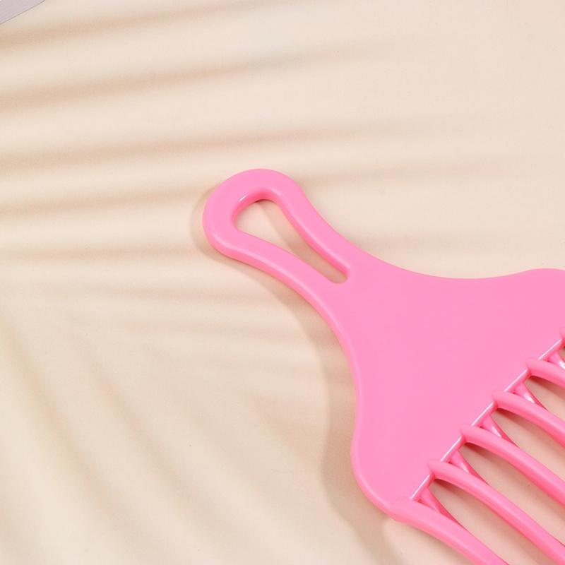 1 Peine Afro con Púas Insertables Peine Ancho Dientes Horquilla para el Cabello Cepillo Hombre Cabello Cabeza con Aceite Peine de Plástico con Engranajes Herramientas de Peluquería para Cabello Afro Rizado