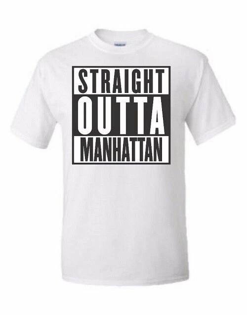 Straight Outta Manhattan NYC T shirt Tee 5 Boroughs New York City Graffiti XXXXL