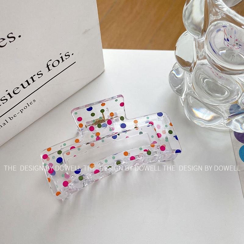 Colorful Floral Daisy Patterned Hair Claw Clips For Girls Stylish Headwear Accessory