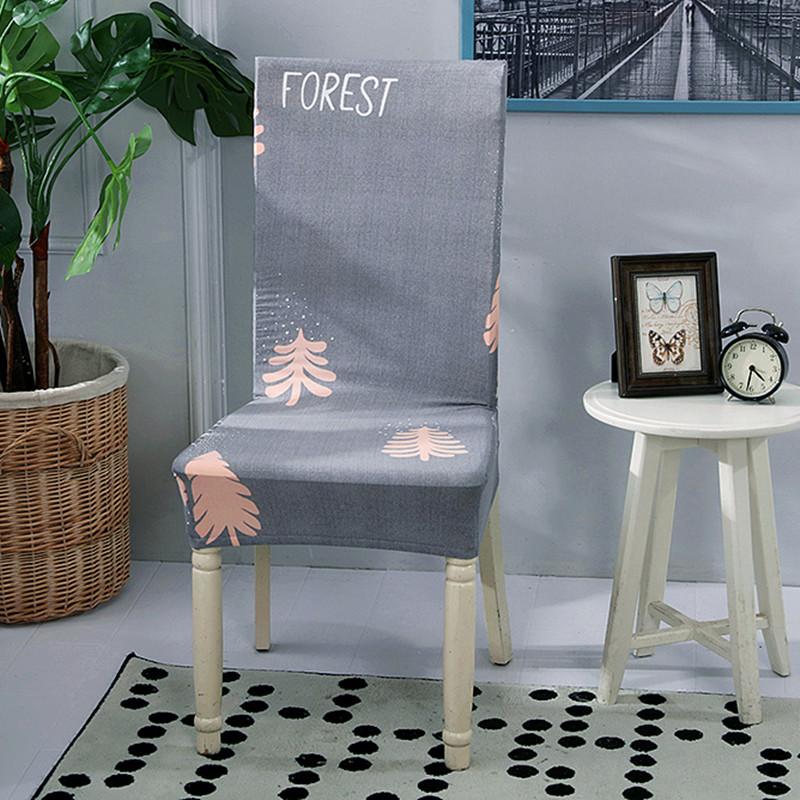 Bedruckter Stuhlbezug Stretch Schmutzabweisende Überwürfe Elastischer Sitzbezug für Hochzeitsparty Zuhause Küche Büro Esszimmer Wohnzimmer