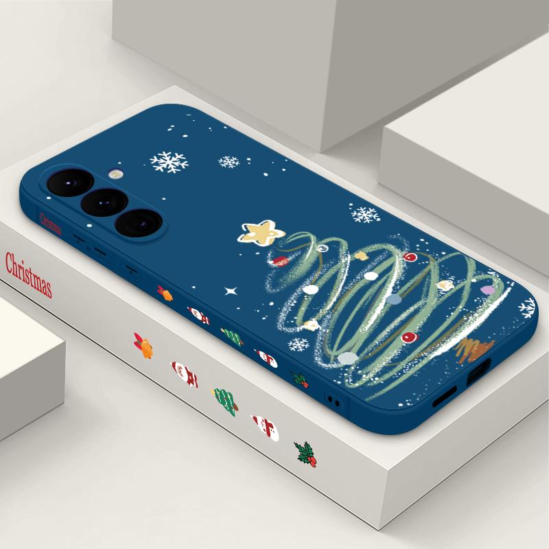 

Luxury Tree Pattern Christmas Case For Samsung Galaxy S25 Ultra S24 Plus S22 S23 S21 FE A15 A16 A17 A35 A36 A54 A55 A56 5G Funda Galaxy A56