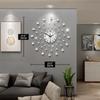 Gypsophila Diamond Fashion Wall Clock Wrought Iron Clock European Style Creative Decoration Clock Vintage Metal Art Wall Clock