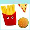 Charming Cartoon Plush Cute French Fries And Pizza Pillow For Cozy Snuggles
