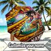 Custom Name Personalized Dragon Ball Z Print Umbrella, Auto Open Close, 8‑Rib Sturdy Frame, Commute Camping Hiking Use, Birthday Gift