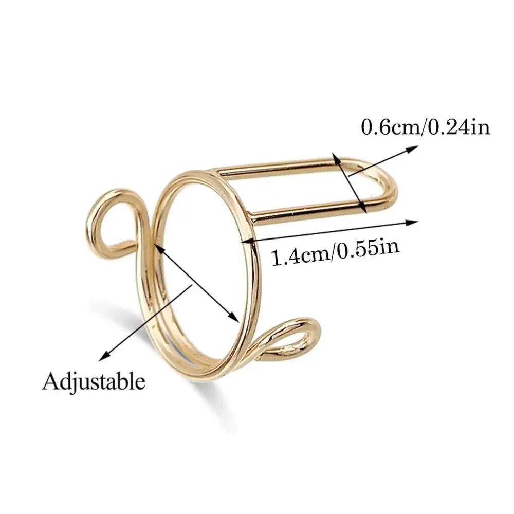 Anelli per Unghie Riutilizzabili di Alta Qualità Anelli Rimovibili per Unghie delle Dita Anelli per Falange Colore Argento Colore Oro Decorazione per Unghie
