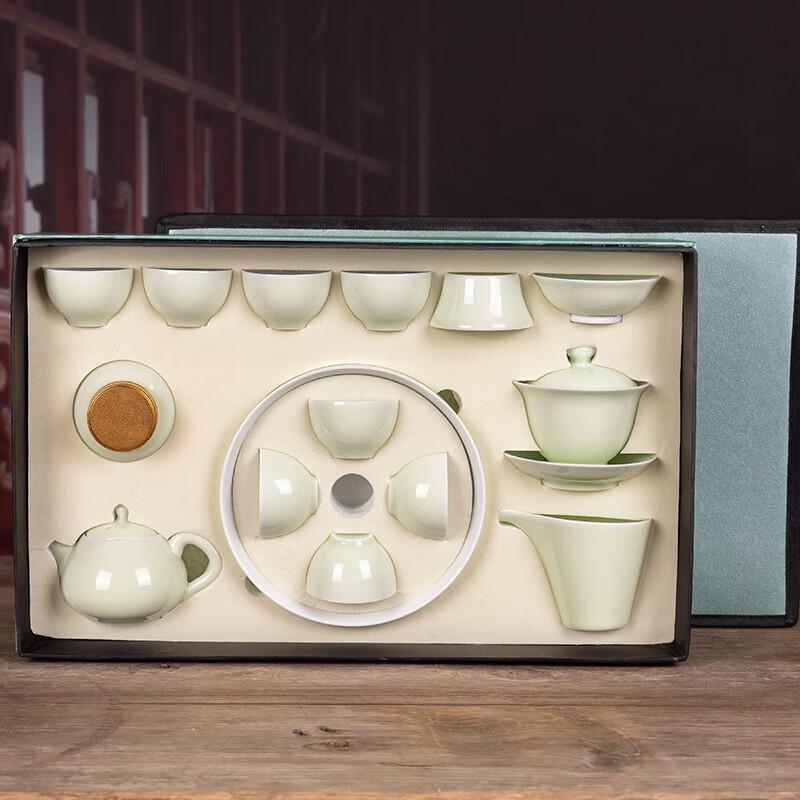 15-Piece Colored Glaze Kung Fu Tea Set