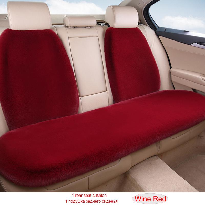 Thickening Plush Car Seat Cover Winter Keep Warm Artificial Rabbit Hair Auto Cushion Cloak Car Seat Mat Protect For Lada KIA etc