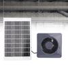Solar Powered Exhaust Fan Kit, 6W Monocrystalline Silicon Solar Panel 4 Inch Vent Fan with Bracket, Suitable for Chicken Coop Greenhouse Shed Pet Hou