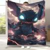 Kawaii S-Stitch Cartoon Flannel Blanket,Ultra Soft Warm Plush Throw for Home Bedroom Bed Sofa Cover Camping Picnic Gift Kids