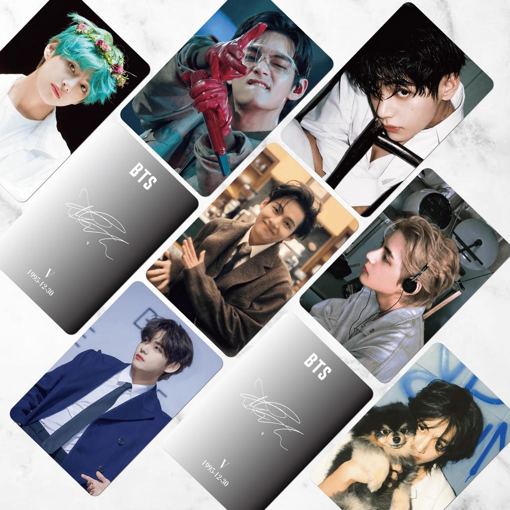 BTS V Lomo Card, 55pcs Kim Taehyung Photocards, Kpop Bangtan Boys V Laser Photo Cards Set, ARMY Fans Collectible Gift, 55x85mm