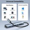 BENFEI Hub with HDMI 2 Data 100W Card Silicone Cable Prevents Tangles and Is Compatible with MacBook iPad and iPhone 15 7-in-1 USB-C 4K@60Hz, USB-A,