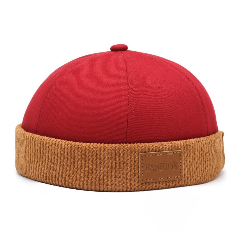 

Docker Hat Brimless Hats Skullcap Beanie Hat Cap For Men Women Corduroy Retro Style Rolled Cuff Harbour Hat Adjustable