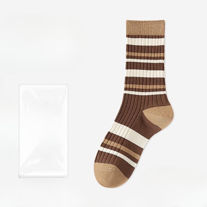 

Женские весенне-осенние носки-трубы из чистого хлопка, влагоотводящие, дезодорирующие, дышащие, не скатывающиеся 1 pair