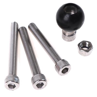 Base morsetto manubrio moto 1 pollice 25 mm sfera con viti M8 per montaggio Ram