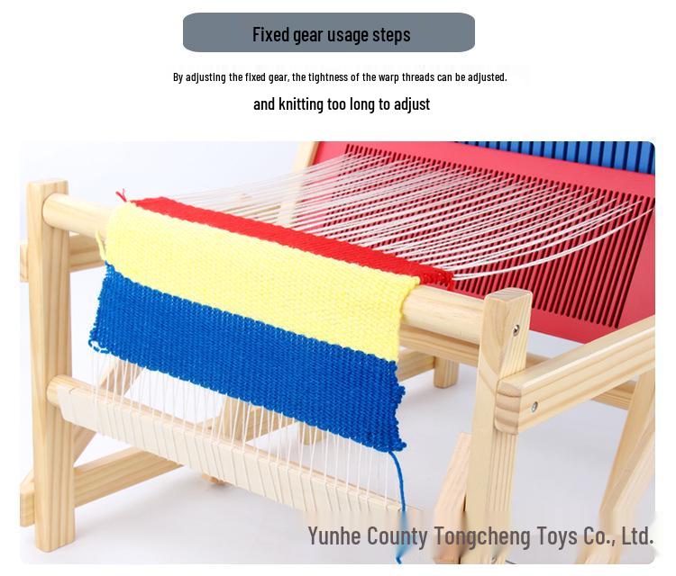 Kids' Wooden DIY Loom: Creative Handmade Knitting Toy for Students