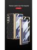 Samsung ZFold7 Luxury Diamond Lattice Leather Case with Integrated Screen Protector