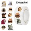 50-500PCS Cute Cat Meme Stickers Roll Trendy Kitten Stickers for Laptop Water Bottle Skateboard Phone Luggage Kids Adult Gift