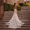 Premium Light Luxury European and American Hollow Lace Sexy Thin Suspender Evening Dress Mermaid Trailing Light Wedding Dress New