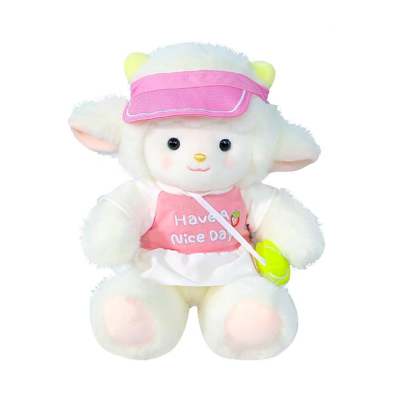 Plush Sheep Toy For Girls Gift Soft Polyester Plush With Sports Theme For Birthday Present