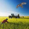Gardening Bird Repellent Kite Reflective  Flying Hawk Kite Double-Eye Field Scarecrow Yard Repeller Scaring Device