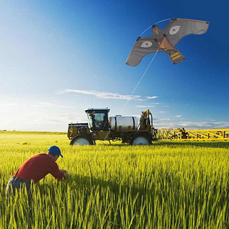 Gardening Bird Repellent Kite Reflective  Flying Hawk Kite Double-Eye Field Scarecrow Yard Repeller Scaring Device
