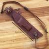 Portable Straight Knife PU Leather Sheath Cover for Fixed Knife Outdoor Storage Bag Knife Holster with Crossbody Strap