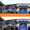 For Mercedes Benz C-Class W206 2022-25 GLC X254 2024-25 64 Color LED Air Conditioning Vent Nozzle Turbo Air Outlet Ambient Light