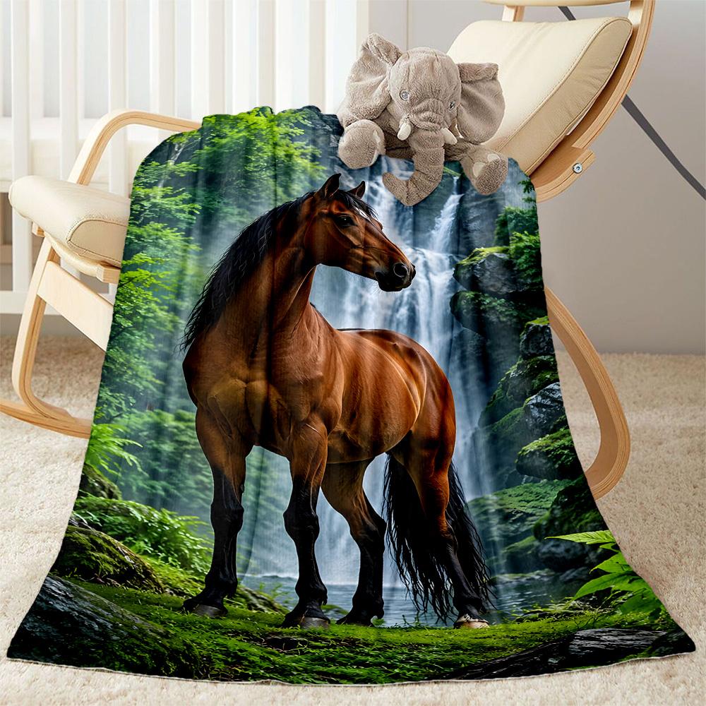 Horse Blanket Warmthful Decor Great for Couch Office Chair Bedding for All Seasons Stylish Decor Gifts For Family Or Friends