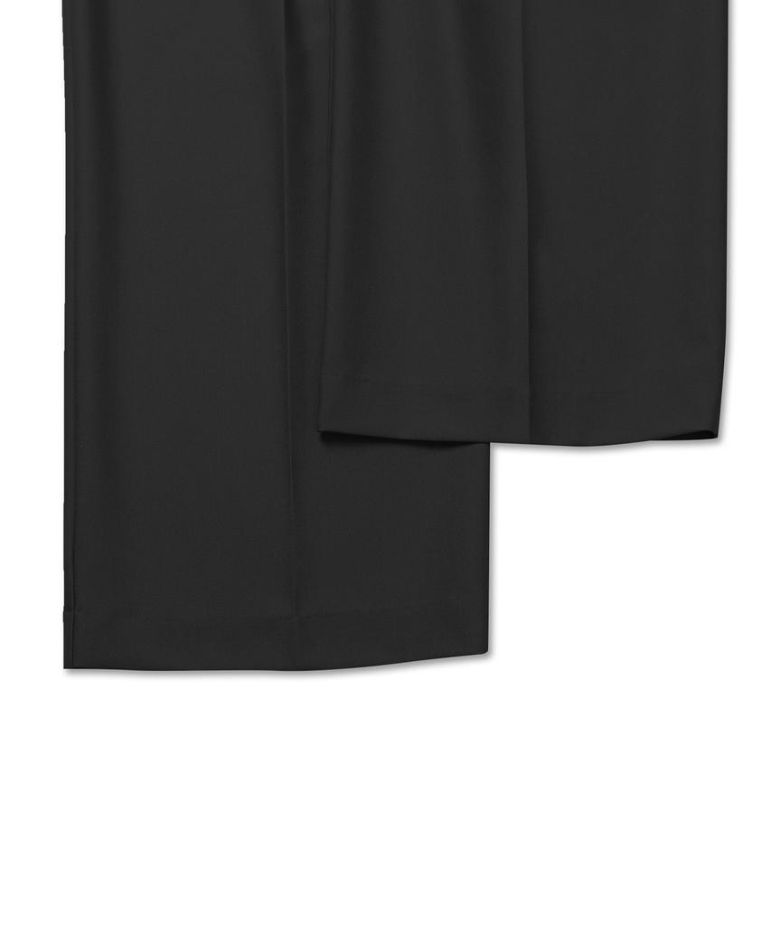 Michikoleondeonkosino Relaxed Double-Pleat Wide Slacks Black