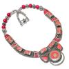 Cabochon Vintage Tibetan Nepal Necklace Natural Coral 18 In Boho Statement NN 54
