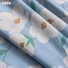 1PC LOZUJOJU Literary Pastoral Style Blue Flower Printed Curtain Full Blackout Curtains for Bedroom Living Room Balcony Window for Home Decor
