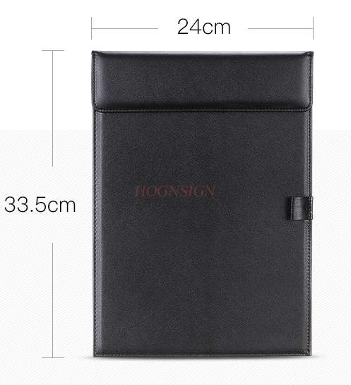 

High-grade leather a4 folder board office supplies student stationery business meeting writing pad writing board clip коричневий