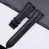 High Quality Two-sided Crocodile Skin Leather Watch Strap Butterfly Clasp 19mm 20mm 21mm 22mm Men Metal Watchband Soft Bracelet