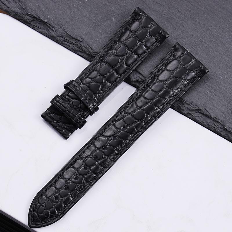 High Quality Two-sided Crocodile Skin Leather Watch Strap Butterfly Clasp 19mm 20mm 21mm 22mm Men Metal Watchband Soft Bracelet